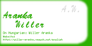 aranka willer business card